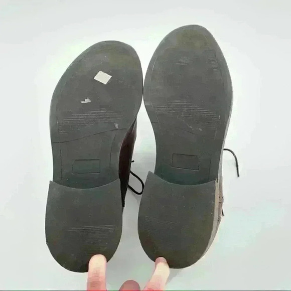 Alfani Paul mens Oxfords 10.5 chocolate Brown leather brogue wingtip cap toe - Picture 7 of 13